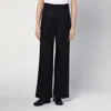 Department Five Wide Black Cotton Pants In Black