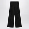Department Five Department 5 Wide Black Cotton Pants In Black