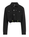 Department Five Department 5 Woman Denim Outerwear Black Size Xs Cotton