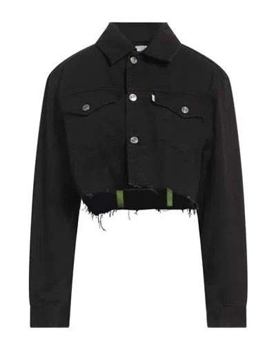 Department Five Department 5 Woman Denim Outerwear Black Size Xs Cotton