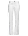 Department Five Department 5 Woman Jeans White Size 30 Cotton, Rubber
