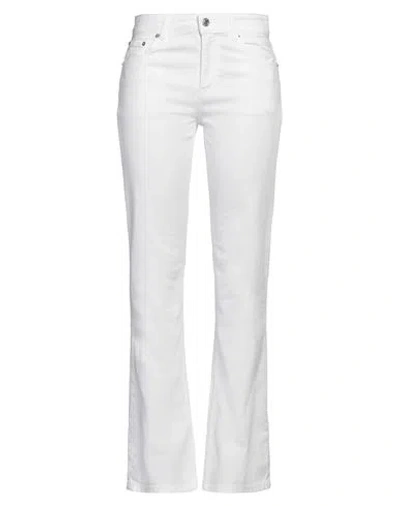 Department Five Department 5 Woman Jeans White Size 30 Cotton, Rubber