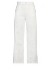 Department Five Department 5 Woman Pants Off White Size 24 Cotton, Elastane In White