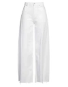 Department Five Department 5 Woman Jeans White Size 31 Cotton, Rubber In White