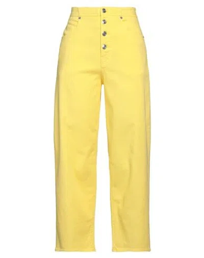 Department Five Department 5 Woman Jeans Yellow Size 27 Cotton, Elastane