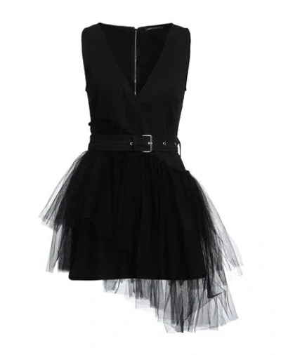 Department Five Department 5 Woman Mini Dress Black Size 8 Cotton, Elastane