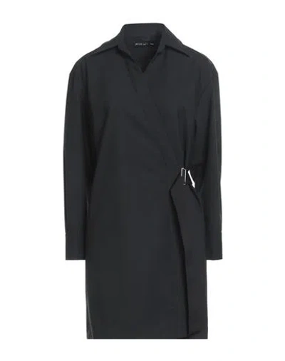 Department Five Department 5 Woman Mini Dress Black Size 4 Polyester, Virgin Wool, Elastane