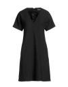 Department Five Department 5 Woman Mini Dress Black Size 8 Polyester, Viscose, Elastane In Black