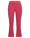 Department 5 Woman Pants Fuchsia Size 27 Cotton, Elastane In Pink