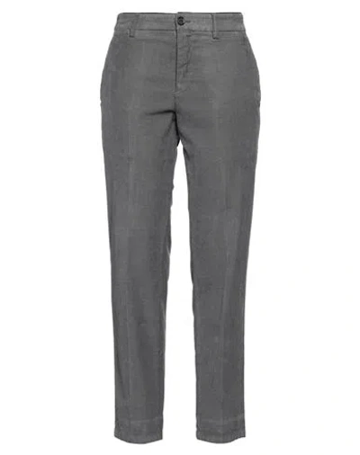 Department 5 Woman Pants Grey Size 33 Cotton, Rubber