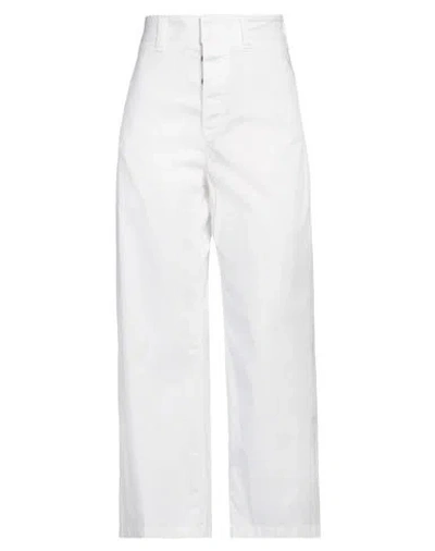 Department 5 Woman Pants Off White Size 24 Cotton, Elastane
