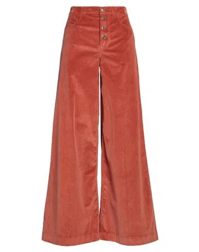 Department Five Department 5 Woman Pants Rust Size 27 Cotton, Modal, Polyester, Elastane In Red