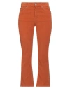 Department 5 Woman Pants Rust Size 31 Cotton, Elastane In Red