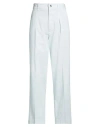 Department Five Department 5 Woman Pants Sky Blue Size 6 Cotton, Elastane In Blue