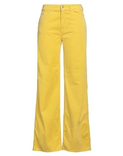 Department Five Department 5 Woman Pants Yellow Size 8 Cotton, Modal, Polyester, Rubber