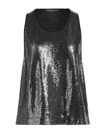 Department 5 Woman Top Black Size M Polyamide, Nettle Fiber, Elastane