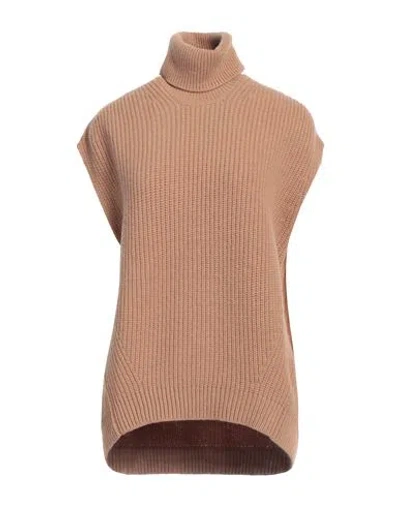 Department Five Department 5 Woman Turtleneck Camel Size M Merino Wool, Cashmere In Beige