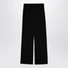 Department Five Misa Blue Navy Cotton Wide Trousers In Black