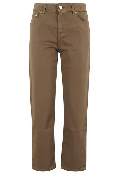 Department Five Biscuit Cotton Denim Boyfriend Pants In Brown