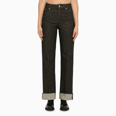 Department Five Black Cotton Babalù Jeans In Green