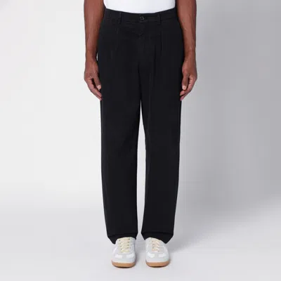 Department Five Black Cotton Trousers