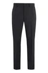 Department Five Black Flat Front Pants In Multi