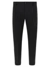 Department Five Pleated Wool-blend Trousers In Black