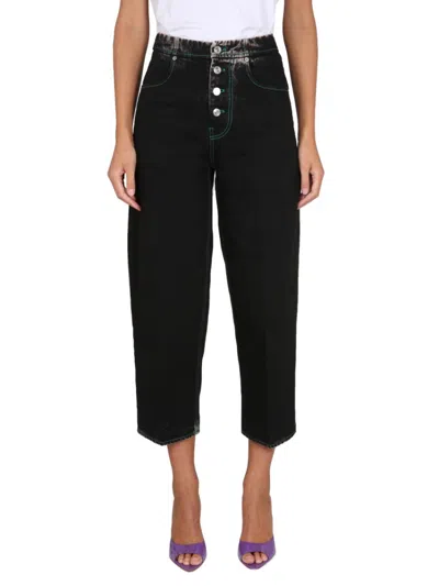 Department Five Black Straight High Rise Jeans