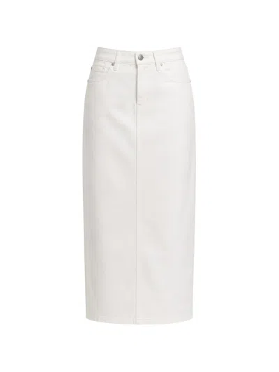 Department Five Braid Denim Maxi Skirt In White