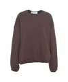Department Five Brown Oversized Sweatshirt With Classic Round Neckline And Elastic Cuffs In Brown