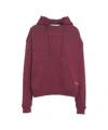 Department Five Burgundy Oversized Hoodie With Drawstring Hood And Ribbed Cuffs In Burgundy