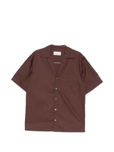Department Five Cape Buttoned Pocket Shirt In Brown
