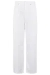 Department Five Carrot-leg White Jeans With Five-pocket Design In White