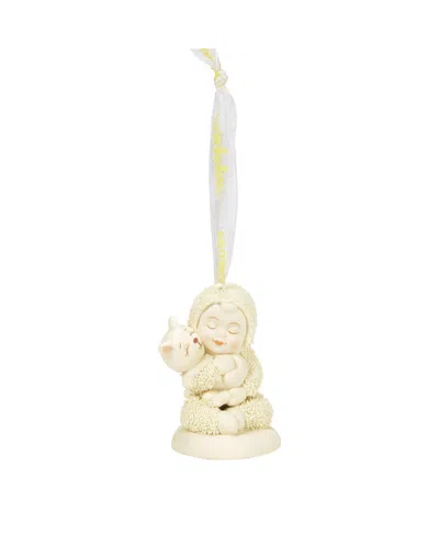 Department Five Cat Cuddles Ornament In White