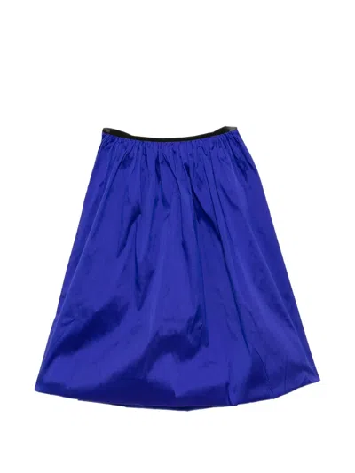 Department Five Cate Pleated Bubble Midi Skirt In Blue