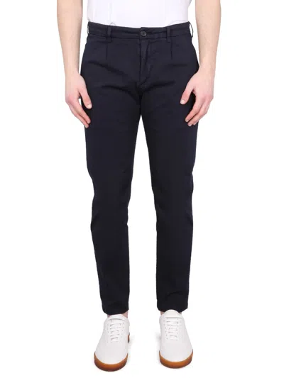 Department Five Chino Pants With Button Closure And Belt Loops In Blue
