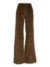 Department Five Corduroy Flared Trousers In Brown
