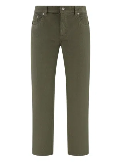Department Five Corduroy Regular Fit Five Pocket Pants In Green