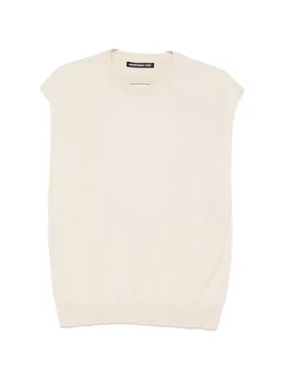 Department Five Cut-out Sleeveless Top In Neutral