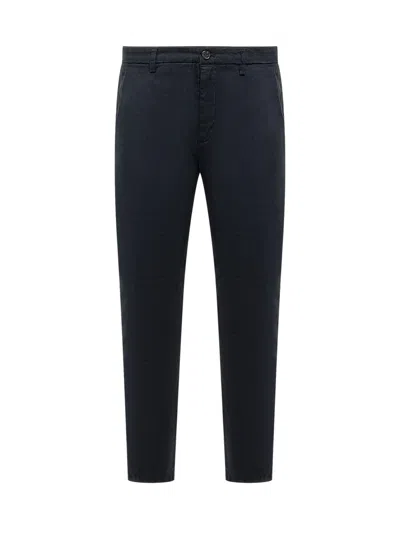Department Five Dark Navy Slim Chino Trousers In Blue