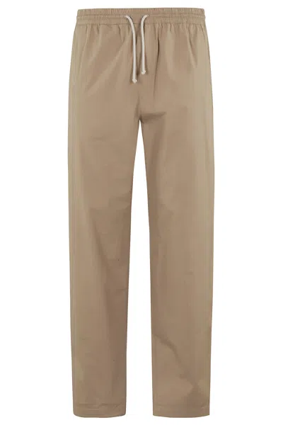 Department Five Delano Pant Coulisse Popeline Stretch In Camel