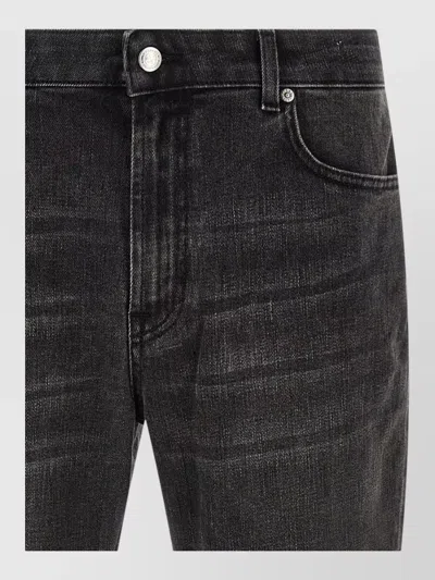 Department Five Denim Mid-rise Straight-leg Jeans In Black