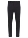 Department Five Pressed-pleat Turn-up Trousers In Black
