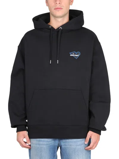 Department Five Department 5 Drawstring Hood Sweatshirt In Black