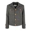 Department Five Department 5 Infused Tweed Crop Jacket In Gray