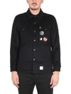 Department Five Structured Black Jacket With Decorative Pins In Black