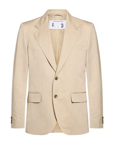 Department Five Department 5 Man Blazer Beige Size 38 Cotton, Linen In Neutral