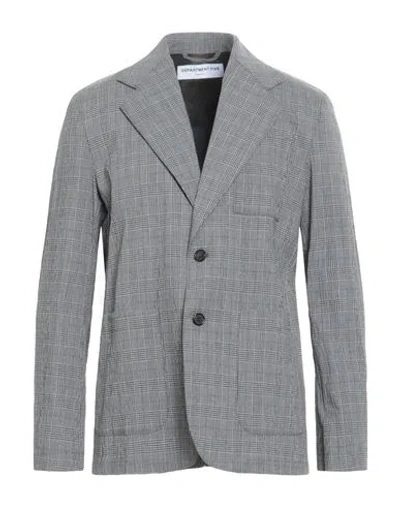 Department Five Department 5 Man Blazer Grey Size 38 Cotton, Elastane In Gray