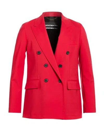 Department Five Department 5 Man Blazer Red Size 32 Polyester, Virgin Wool, Elastane