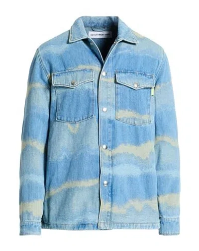 Department Five Department 5 Man Denim Shirt Blue Size M Cotton, Polyester